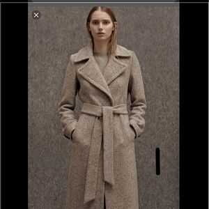 Mango Women’s Herringbone Tweed Coat NWT